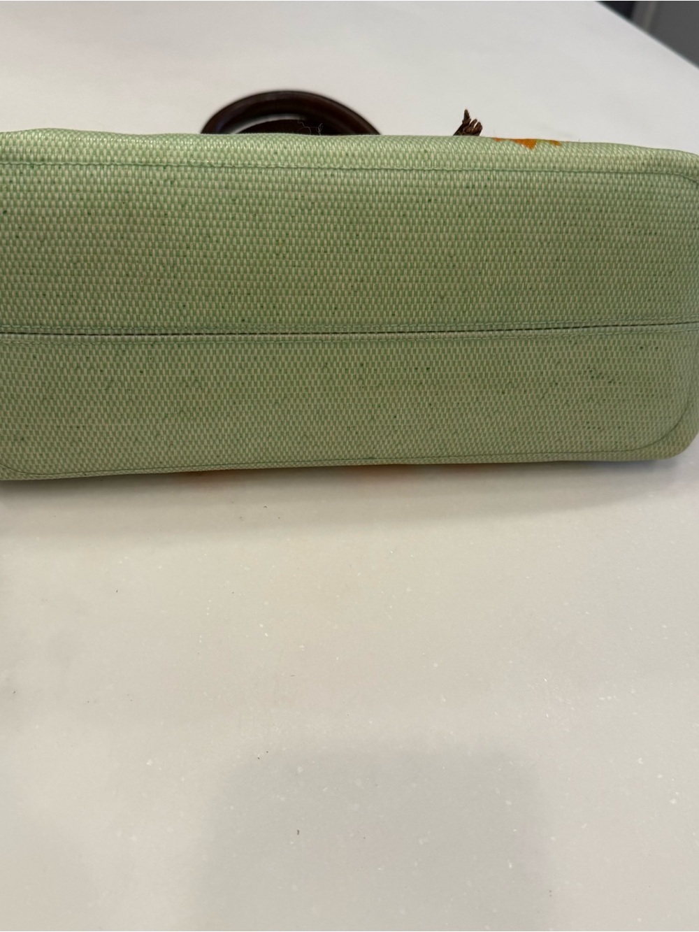 Dooney & Bourke VTG RARE Light Green Basketweave Tote W/Sunflowers EUC - Picture 9 of 15